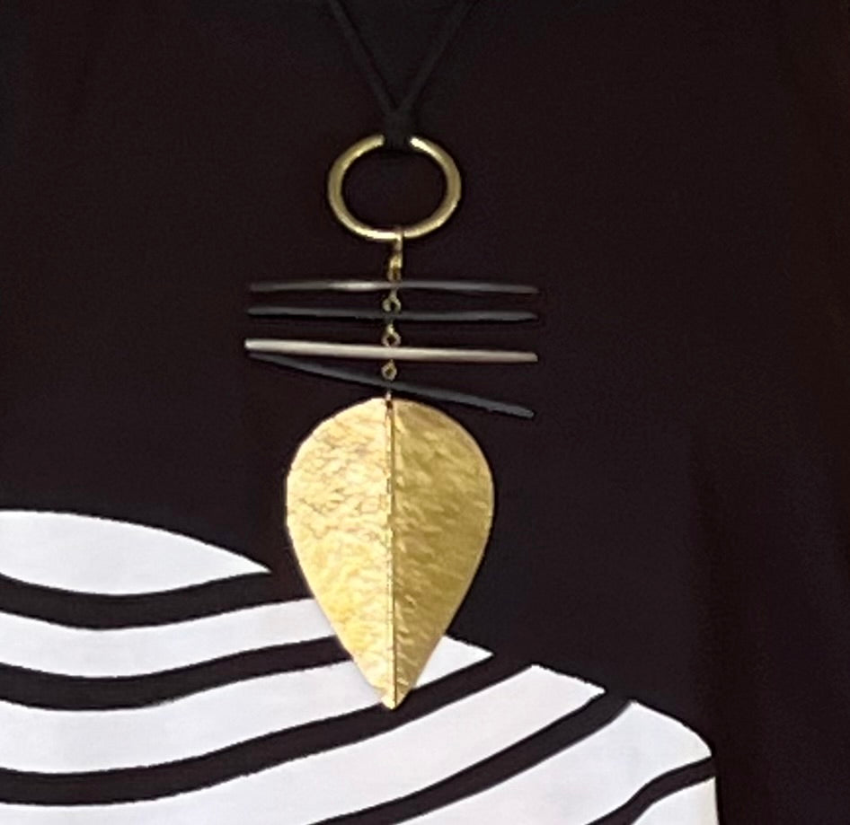 Brass Leaf Necklace