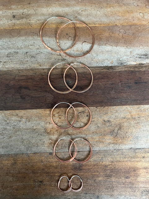 Copper Hand-Hammered Hoops from Mali