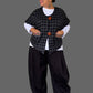 DTH 100% Wool Boxy Vest with Silk Trim