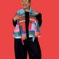 Vanite Couture Fringed Jacket (Blue/Red)