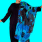 Willamina 100% Silk Scarf (Blue, Red, Green)