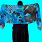 Willamina 100% Silk Scarf (Blue, Red, Green)
