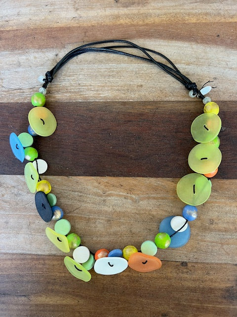 Multicolor Cluster Necklace