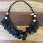 Black & White Cluster Necklace