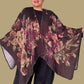 Lacy Reversible Ruana Wrap (Black/Multi)