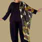 Willamina 100% Silk Scarf (Blue, Red, Green)