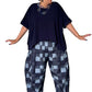 DTH Denim Patchwork Seamed Pants