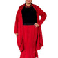 Cheyenne 100% Cotton Ruby Panel Skirt With Black Stitched Detail