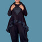 Vanite Couture Black Hi Low Sweater Tunic