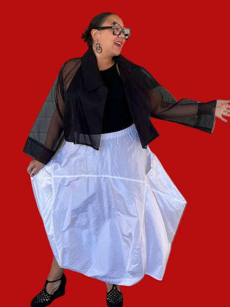DTH Architect Skirt in 100% Silk Shantung