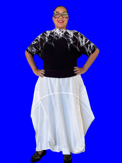 DTH Architect Skirt in 100% Silk Crush