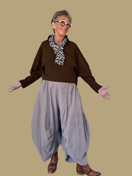 Side Panel Corduroy Pants (Taupe)