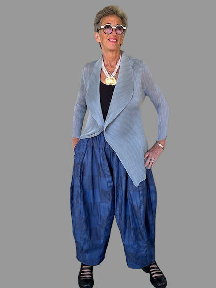 DTH 100% Cotton Tribal Print Denim Seamed Pants