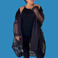Kedem Irene Black Mesh Coat