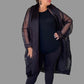 Kedem Irene Black Mesh Coat