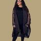 Kedem Irene Black Mesh Coat