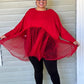 Cheyenne Red Ruffle Top