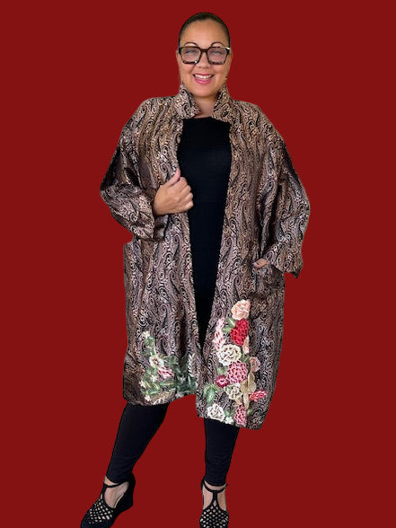 DTH Silk Brocade Paisley Coat and Hem Pants (Sold Separately)