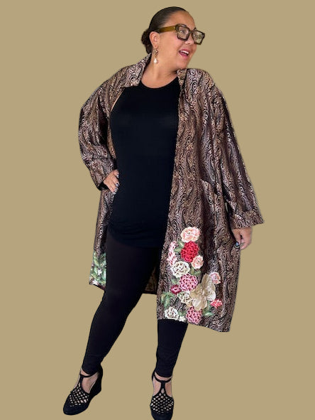 DTH Silk Brocade Paisley Coat and Hem Pants (Sold Separately)