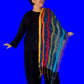 Rainbow Silk and Felted Wool Scarf