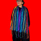 Rainbow Silk and Felted Wool Scarf