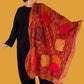 Orange Magic Felted Wool Scarf/Shawl