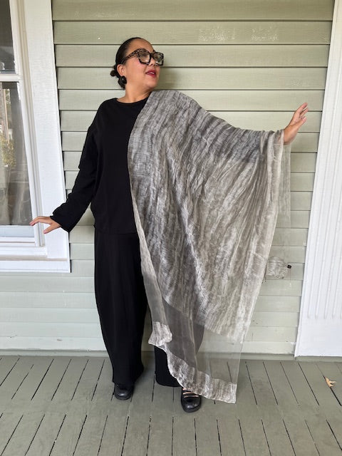 Sheer Gray Scarf