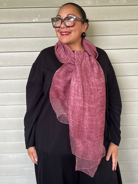 Sheer Mauve Scarf