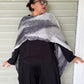 100% Silk Arashi Shibori Scarf - Gray