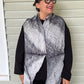 100% Silk Arashi Shibori Scarf - Gray Snakeskin