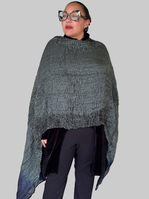 100% Silk Shibori hand dyed