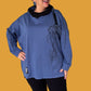 100% Cotton Blue Flower Sweatshirt