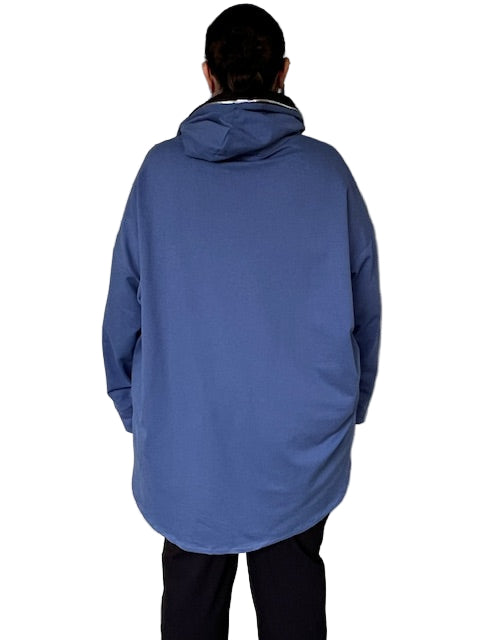 100% Cotton Blue Flower Sweatshirt