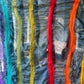 Rainbow Silk and Felted Wool Scarf