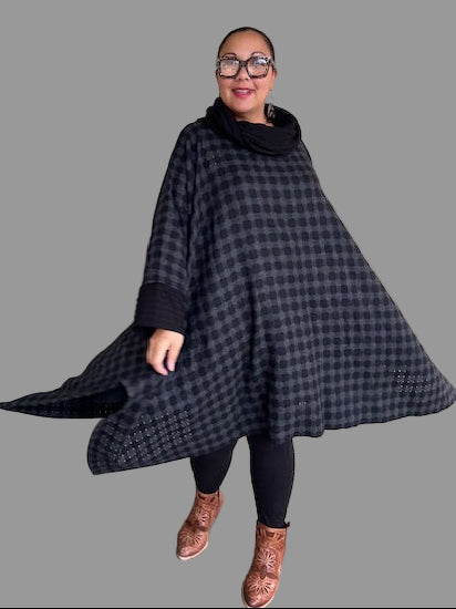 DTH 100% Wool Lattice Poncho