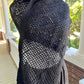 Black Felted Net Scarf