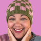 100% Checkered Beanie (Black/White, Green/Pink, Teal/Rust, Teal/Purple)