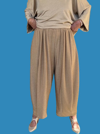 DTH Gold Lame Seamed Pants