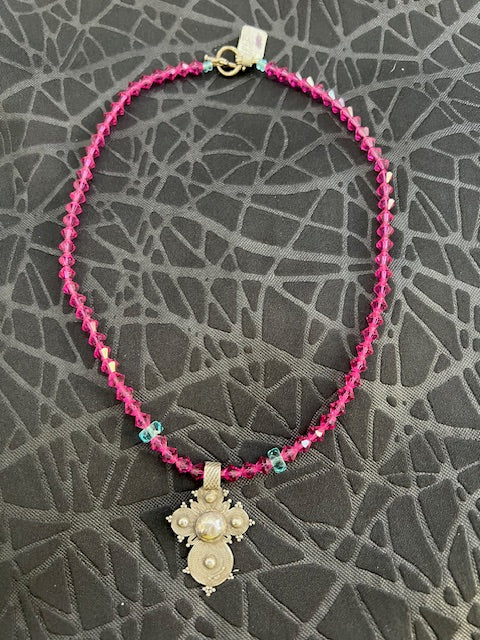 Coptic Cross on Swarovski Crystals