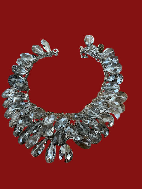 Gray/Black Crystal Choker