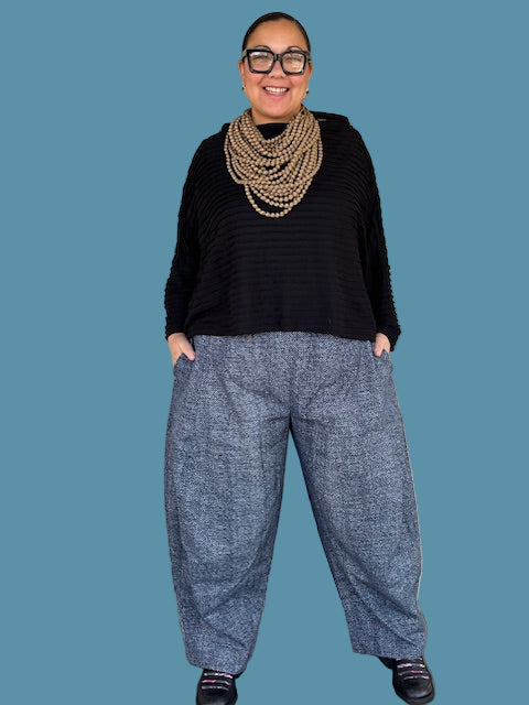 DTH Indigo Blue Seamed Pant