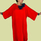 DTH Caftan with Blue Ribbon Chrysanthemum