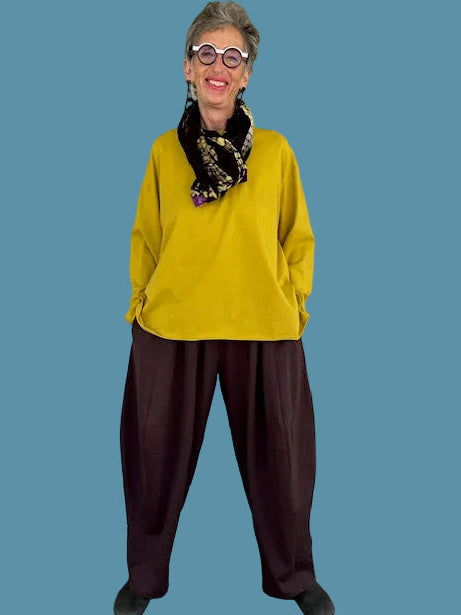 DTH Seamed Ponte Pants (Chestnut Brown)