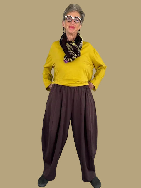 DTH Seamed Ponte Pants (Chestnut Brown)