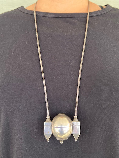 Antique Silver Amulet Holder