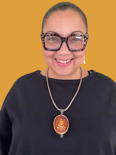 Tibetan Buddha on Silver Chain