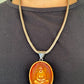 Tibetan Buddha on Silver Chain