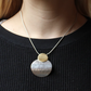 Layered Curved Disc Necklace