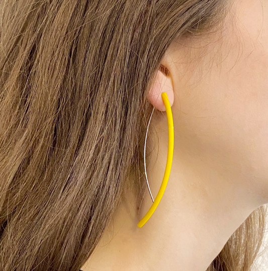 Yellow Arc Earrings