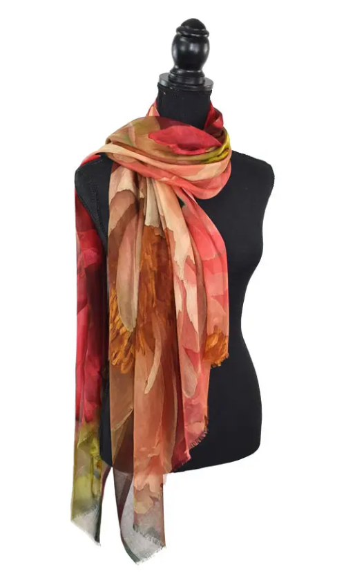 Autumnal Floral Scarf